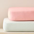 Pink Chicken Stripe Crib Fitted Sheet Bundle