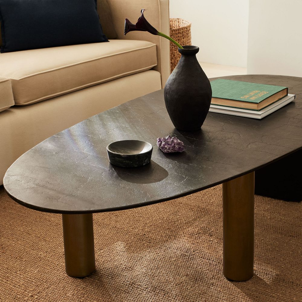 Aluminum Flat Leg Coffee Table (63") by West Elm