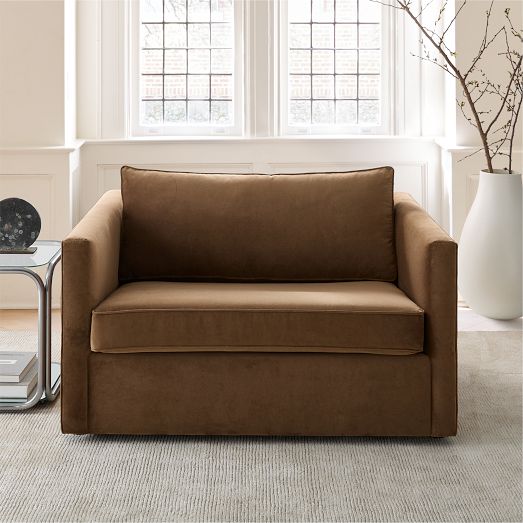 Harris Twin Sleeper Apartment Loveseat (50") by West Elm
