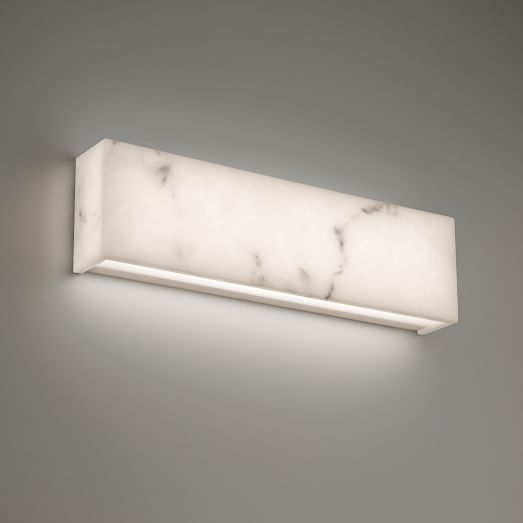 Linear Marbled LED Sconce (18"-28") by West Elm