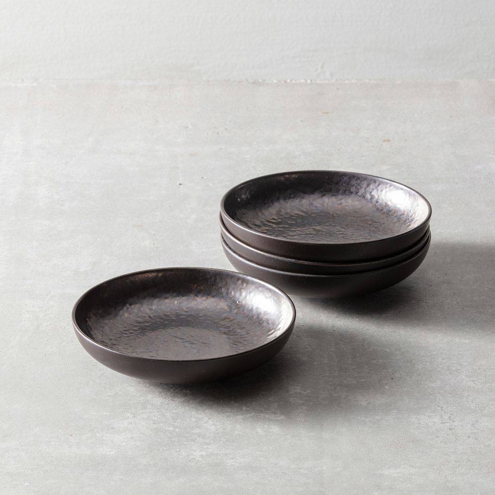 Nivo Metallic Low Salad Bowls (Set of 6)