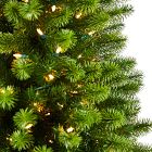 Pre-Lit Faux Slim Virginia Spruce Christmas Tree (6')