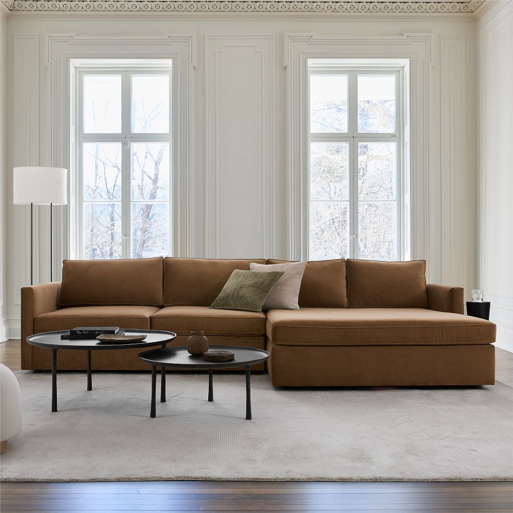 Harris 2-Piece Double Wide Chaise Sectional (126"-146") by West Elm