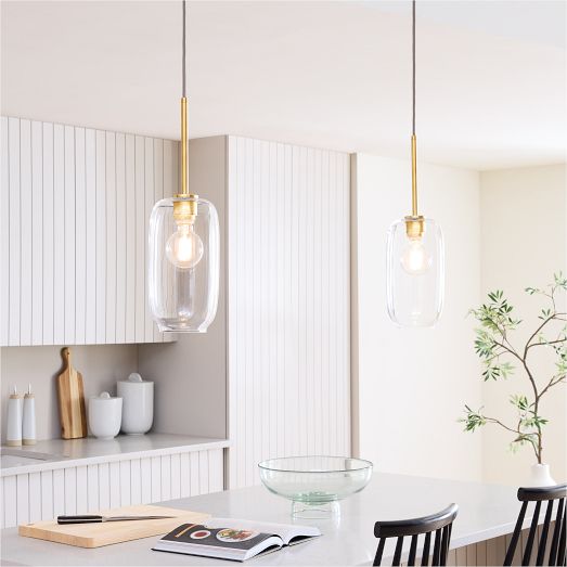 Sculptural Pebble Pendant (6"-14") by West Elm