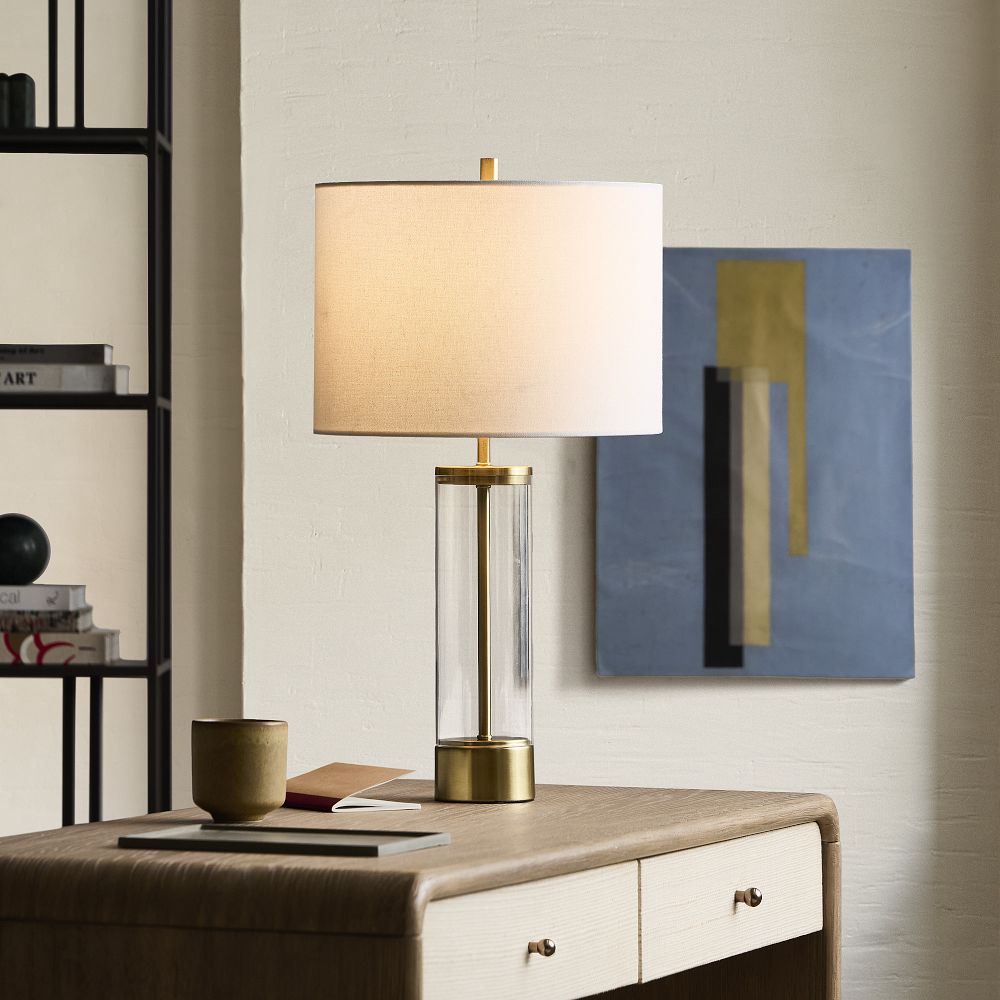 Acrylic Column USB Table Lamp (25") by West Elm