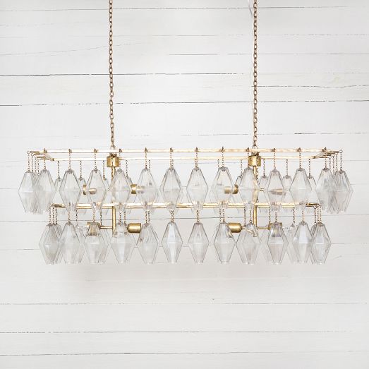 Grand Waterfall Rectangle Chandelier (52") by West Elm