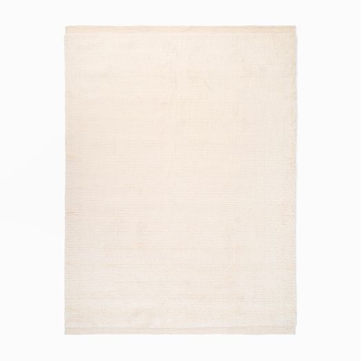 Plush Ribbed Shag Wool Rug by West Elm