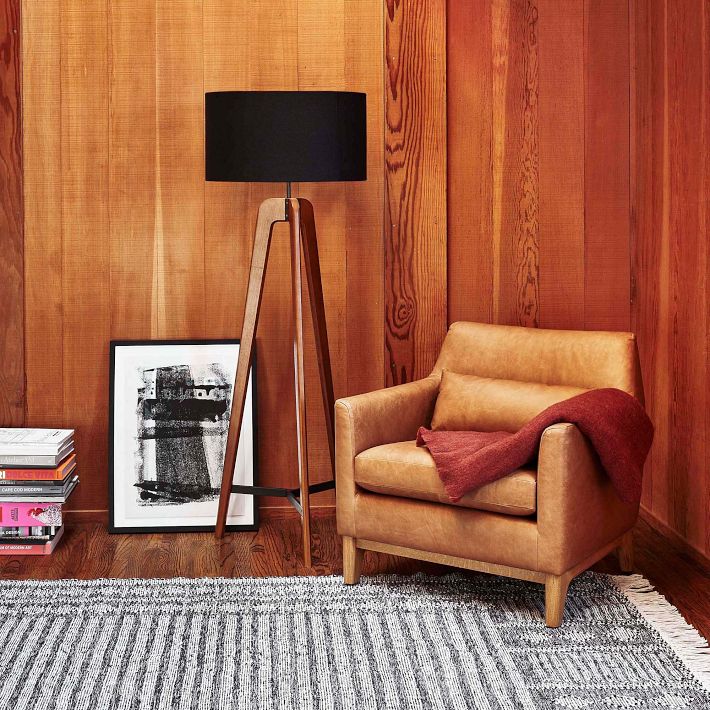 Harvey Leather Chair – Genuine & Vegan Options | West Elm