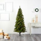 Pre-Lit Faux Green Valley Pine Christmas Tree (6.5')