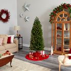 Pre-Lit Faux Slim Virginia Spruce Christmas Tree (6')
