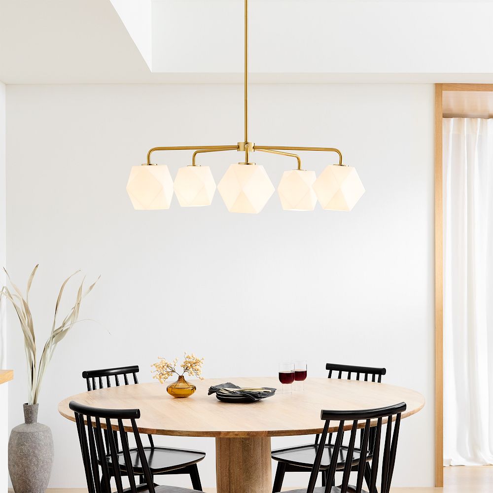 Sculptural 5-Light Faceted Chandelier (30"-35") by West Elm
