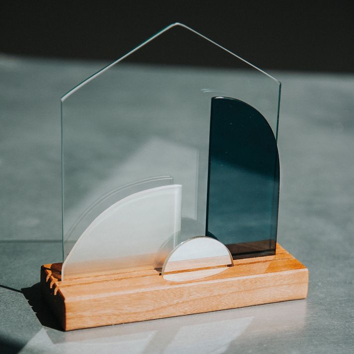 SZKLO Glass Modern Stained Glass Nativity Set | West Elm