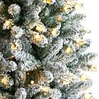 Pre-Lit Faux Slim Flocked Montreal Fir Christmas Tree (8')