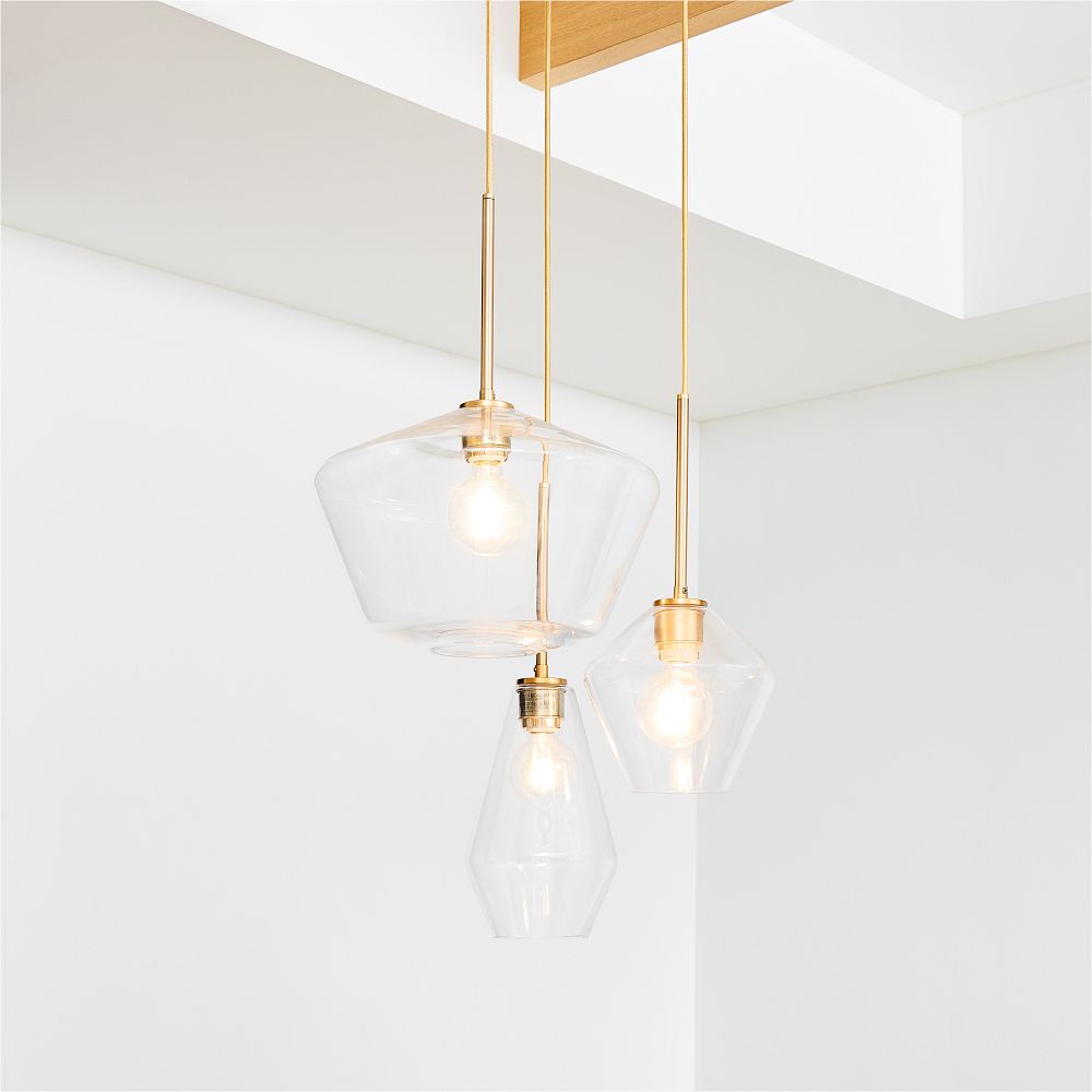 Sculptural 3-Light Geo Chandelier (6"-19") by West Elm