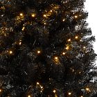 Pre-Lit Faux Black Christmas Tree (4'&ndash;6')