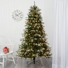 Pre-Lit Faux Snowed Grand Teton Christmas Tree (5'&ndash;7')