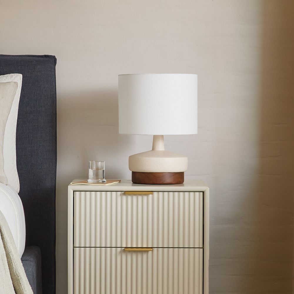 Wood & Ceramic Table Lamp (17") by West Elm