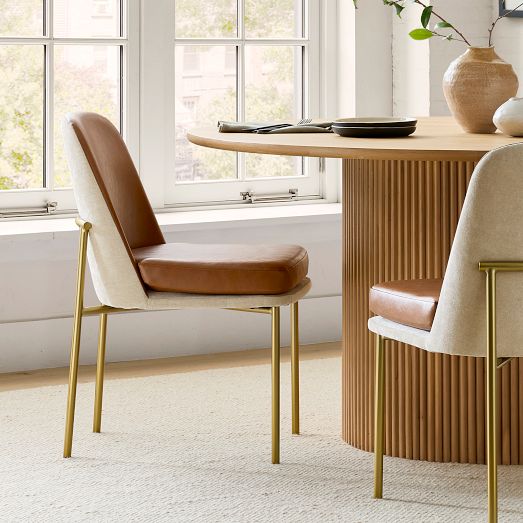 Jack Metal Frame Two-Tone Dining Chair by West Elm