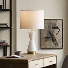 Metalized Glass USB Table Lamp (27")