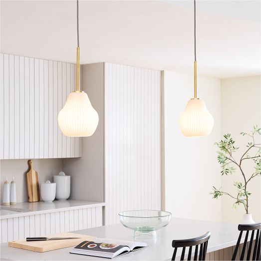 Sculptural Ribbed Pendant (7.5"-12") by West Elm