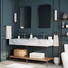 Streamline Marble Double Bathroom Vanity (63")