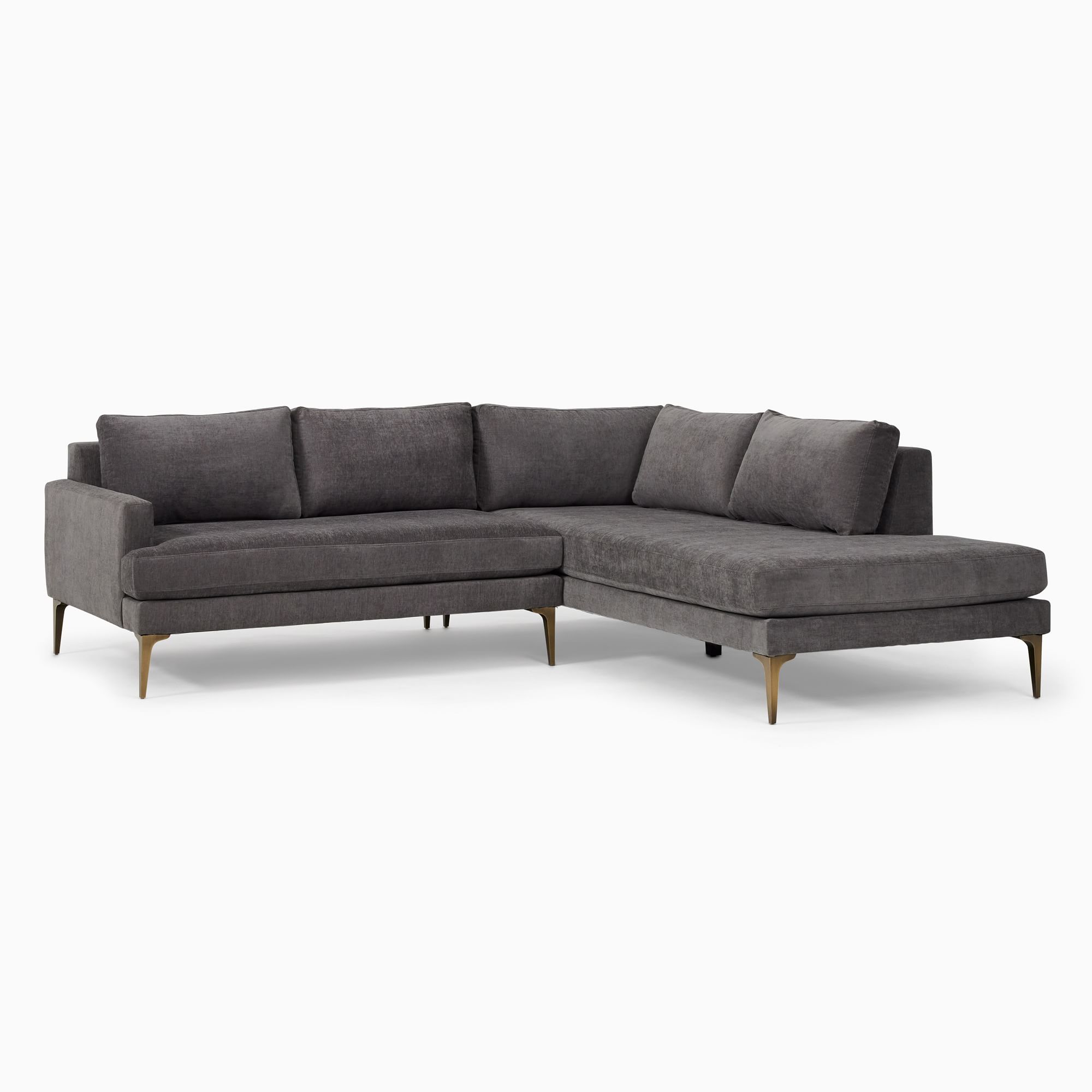 West Elm Andes 2-Piece Bumper Chaise Sectional