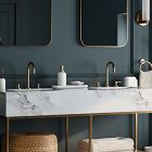 Streamline Marble Double Bathroom Vanity (63")