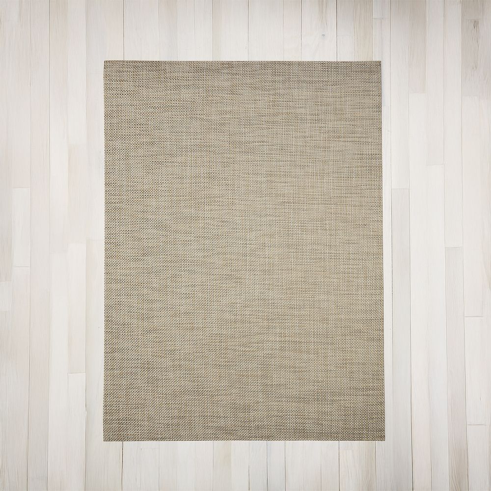 Chilewich Basketweave Woven Performance Rug - Latte, 3.8'x6'