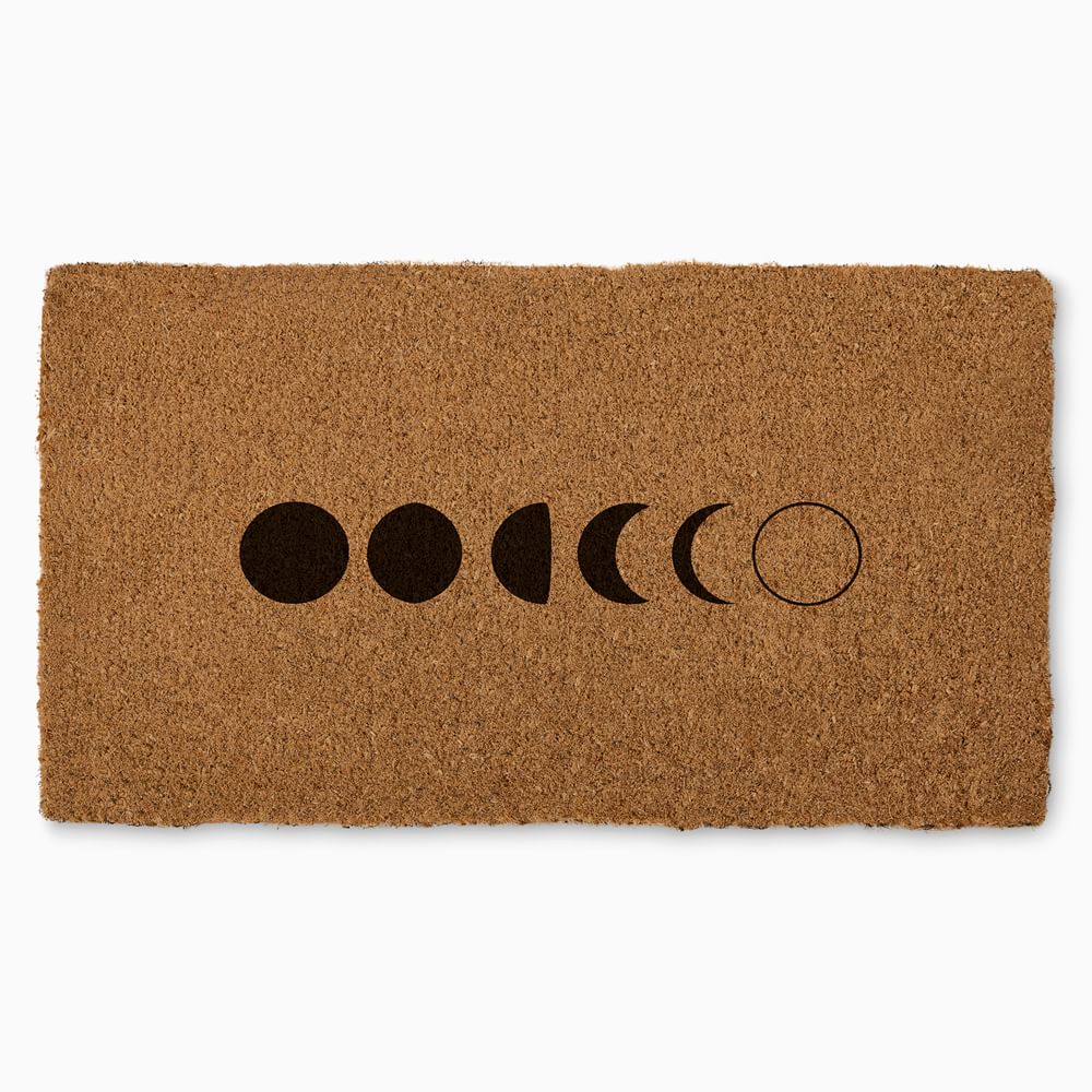 Moon Phase Doormat - 18x30, Natural/Black