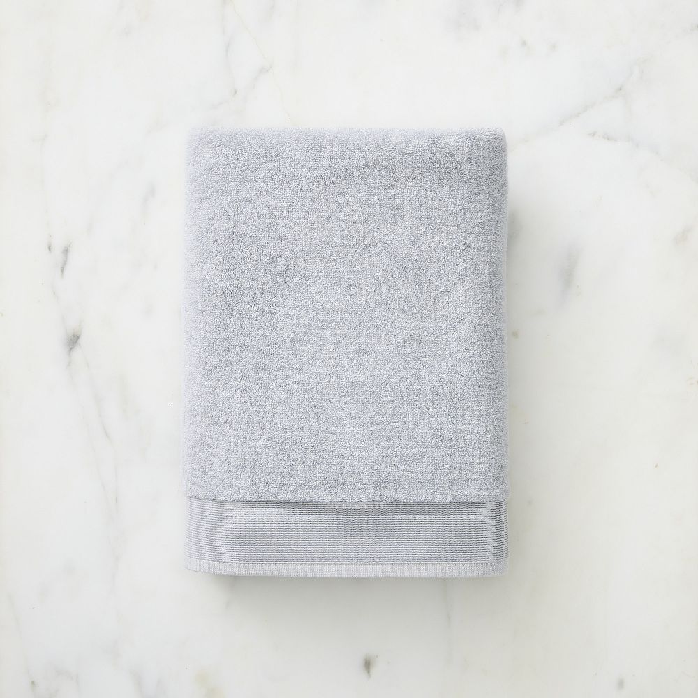 Plush Fibrosoft Bath Towels - Frost Gray Melange