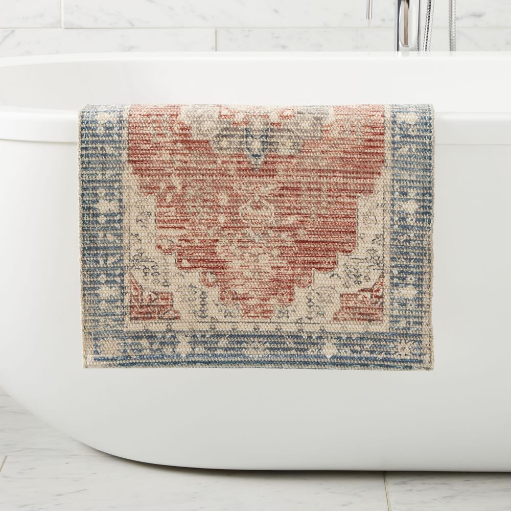 Heirloom Bath Mat - Marina Blue, 20"x34"