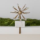 Sputnik Marble &amp; Brass Stocking Holder