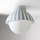 West Elm x PBK Striped Ceramic Flush Mount (12")