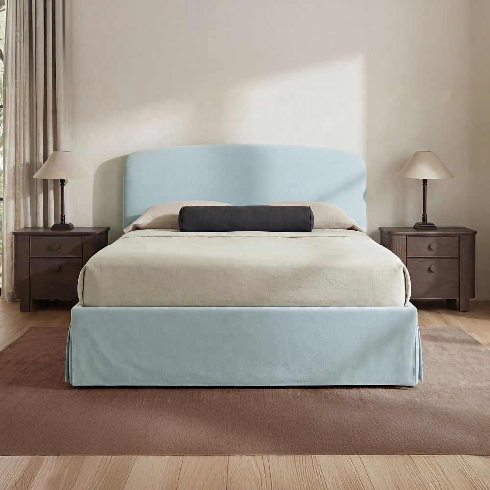 Torin Slipcover Upholstered Storage Bed by West Elm