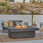 Kael Concrete Rectangle Outdoor Fire Pit with Hidden Propane Tank (60")