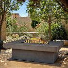 Kael Concrete Rectangle Outdoor Fire Pit with Hidden Propane Tank (60")