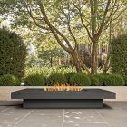 Sutton Concrete Lipped Rectangle Propane Fire Pit Table (60"&ndash;72")