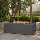 Ruddie Concrete Rectangle Outdoor Fire Pit Table with Hidden Tank (60")