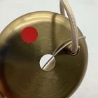 Open Box: Aria Oval Glass Pendant (16") - Antique Brass/Milk Glass