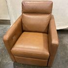Open Box: Harris Leather Power Recliner - Saddle Leather Nut, Chocolate