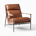Open Box: Kinsley Leather Chair - Saddle Leather Nut, Dark Bronze