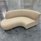 Open Box: Laurent Left-Arm Wedge Chaise - Performance Marled Basketweave Camel, Cool Walnut