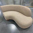 Open Box: Laurent Right-Arm Wedge Chaise - Performance Marled Basketweave Camel, Cool Walnut