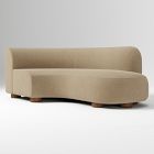 Open Box: Laurent Right-Arm Wedge Chaise - Performance Marled Basketweave Camel, Cool Walnut