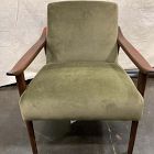 Open Box: Mid-Century Show Wood Chair - Deluxe Velvet Juniper, Espresso
