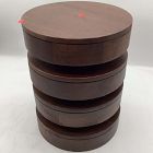 Open Box: Floating Disks Side Table (13") - Dark Walnut