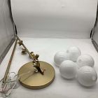 Open Box: Staggered Glass 5-Light Floor Lamp (60") - Milk Glass, Antique Brass