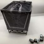 Open Box: Steele Canvas Basket on Wheels - Briquette + Black Trim