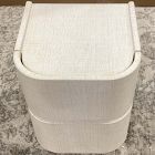 Open Box: Solstice Painted Raffia Mini Nightstand (16") - Whitewash