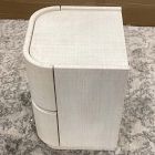 Open Box: Solstice Painted Raffia Mini Nightstand (16") - Whitewash